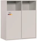 W&auml;scheschrank beige Der W&auml;scheh&uuml;ter 2 F&auml;cher Made in Germany 80 cm breit |...