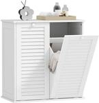 HOMCOM W&auml;scheschrank Badschrank mit 2 W&auml;schek&ouml;rben 70 x 38 x 73 cm Wei&szlig; 