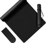 Relaxdays Yogamatte, 5 mm dick, 68 x 183 cm, Farbwahl | mit Tragegurt, rutschfest,