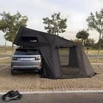 Dachzelt Autodachzelt Aluminium Case 2 Gr&ouml;&szlig;en 5 Personen Grau Schwarz LED, Opt.