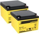 Ersatzakku f&uuml;r Brandmeldezentrale Siemens FC2020-AA 2 x AGM Batterie 12V 26Ah...