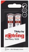 rOtring Hochpolymer-Ersatzminen f&uuml;r Druckbleistifte, 0,5 mm, HB, 2 x 12 Minen...