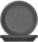 BigDean 3X Blumentopf Untersetzer &Oslash; 39 cm Anthrazit f&uuml;r &Oslash; 40 cm T&ouml;pfe 