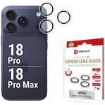 Premium Kamera Schutzringe f&uuml;r iPhone 18 Pro Max / 18 Pro, Echtglas, DLC |...