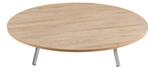 COFI 1453 Runder Klapptisch &oslash;80 cm in Holzoptik - Platzsparender Tisch f&uuml;r...
