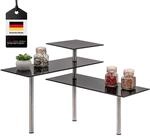 bremermann Glas-Eckregal, K&uuml;chenregal, aus Glas und rostfreiem Edelstahl...
