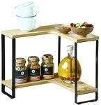 Kesper | K&uuml;chen-Eckregal mit 2 Ebenen, Material: Faserplatte, Metall, Ma&szlig;e: B 30 x