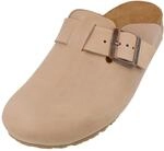 HAFLINGER Porto Eleganter Clog aus Leder Gummisohle und Kork Latex Fu&szlig;bett...
