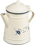 IBILI 918710 Sena konisch emaillierter Stahl Kaffee Topf, wei&szlig; / blau, 1 Liter