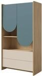 Mirjan24 Regalschrank Isenat MD06 mit 2 T&uuml;ren, 2 Schubladen (Marineblau) 