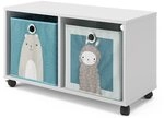 Vicco Kinderregal, Wei&szlig;, 72 x 42.4 cm | mit 2 Faltboxen, auf Rollen fahrbar...