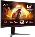 AOC CQ27G4Z2AD 27 Zoll Curved, WQHD Monitor, 260Hz (OC, Native 240Hz), Fast VA Panel,