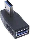 InLine USB-A Stecker auf USB-A Buchse Winkeladapter 270 Grad, 3.2 Gen 1...