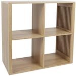 HOME DECO FACTORY Modulares Regal 4 F&auml;cher Klaus MDF-Holz Braun | MDF-Holz,