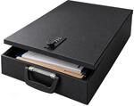 Relaxdays Dokumentenkassette, DIN A4, mit Zahlenschloss, schwarz | Tragegriff,...