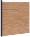 vidaXL zaunset 175 x 186 cm WPC und Aluminium Braun