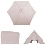 Mendler Ersatz-Bezug f&uuml;r Sonnenschirm Florida &Oslash; 3m - Creme | Sonnenschirmbezug