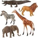 Idena 40388 - Spielfiguren Set, 5 Zootiere aus Kunststoff, jeweils ca. 10 cm gro&szlig;,