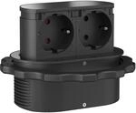 HPF Steckdosenelement Piccolino 2 Stk. Schukosteckdosen, schwarz