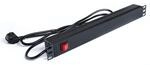 MUSIC STORE 19" Steckdosenleiste, 1HE USB, PA Zubeh&ouml;r, 7X Schuko-Steckdosen, 2X