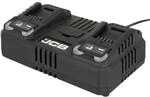JCB Pro 18 V Dual Port 2 &times; 4,5 A Schnellladeger&auml;t mit zus&auml;tzlichen USB- und