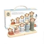 Speedy Monkey 691003 Stapelspielzeug Affenfamilie, ab 2 Jahren, 27x15 cm 