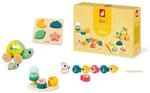 Janod - Spielbox Baby - Kinderspielzeug 18 Monate - Lernspielzeug mit Holzpuzzle -