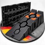 Relaxdays Auffahrrampe, 2 St&uuml;ck, HBT: 22x33x90cm, schwarz | 2 St&uuml;ck, Wohnmobil &