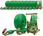 TRUTZHOLM 10x Profi Ratschen Spanngurt Spanngurte Zurrgurt 2-TLG 6m 2t 2to...