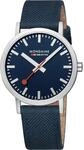 Mondaine Classic Herren Uhr analog Quarzwerk mit Sonstige Materialien Armband