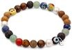 Kuzzoi Buddha Herren Surfer Armband mit Emoji Bead und Achat Perlen (6 mm) | und