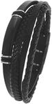 Tom Tailor Identarmband f&uuml;r Herren, Edelstahl und Leder und Kautschuk, 20+1,5 cm,