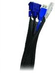 LogiLink KAB0006 - Kabelschlauch (Klett), PET, schwarz, AD: 32 mm, 1,8 m