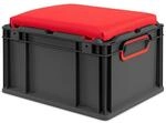 PROREGAL Eurobox NextGen Seat Box Rot | HxBxT 26,5x30x40cm | 20 Liter | Griffe