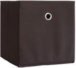 VCM Aufbewahrungsbox Dunkelbraun 27x27x28cm 2 F&auml;cher faltbar Stoff Stauraum 