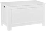 HOMCOM Truhe Spielzeugkiste mit Deckel Spielzeugtruhe 81 x 40 x 46 cm Wei&szlig; 