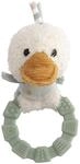 Sterntaler Greifling Ente Edda Lou mit Rassel, Silikon Greifring mit