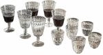 LOBERON Glas 12er Set Padi&egrave;s, klar | Fein geschliffenes Muster, Mundgeblasenes...