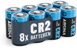 ABSINA CR2 Batterie 3V Lithium f&uuml;r Kamera, Fotoapparat & vieles mehr | 8er...