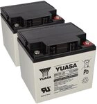 2X AGM 12V / 50Ah Blei-Akku - REC50-12I Zyklenfest kompatibel MP50-12C,...