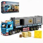 Reobrix Container-LKW Bausatz mit Zugmaschine und abnehmbarem Auflieger 