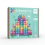CONNETIX Magnetische Bausteine Pastell Kreativpaket, 104 St&uuml;ck | Baue gr&ouml;&szlig;ere