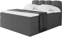 ALTDECOR Boxbett mit H3 H4 Matratze NINA King - 160x200 - Grau | Lattenrost,...