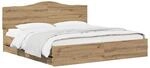 vidaXL Bed Frame with Storage and Headboard Artisan Oak 180 x 200 cm