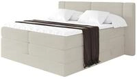 ALTDECOR Boxbett mit H3 H4 Matratze Evon King - 200x200 - Creme | Lattenrost,...