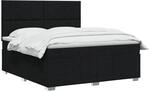 vidaXL Boxspringbett mit Matratze Schwarz 140 x 190 cm Stoff