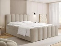WFL GROUP Boxspringbett mit Bettkasten &ndash; Polsterbett 160 x 200 cm mit H4