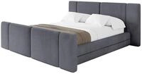 ALTDECOR Polsterbett ohne Matratze TEVO-Z 140x200 - Dunkelgrau | Polsterbett mit