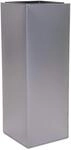VIVANNO Pflanzgef&auml;&szlig; Block Zink 65x24x24 cm Silber - S&auml;ule inkl. Einsatz 