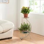 [en.casa] Blumenst&auml;nder Aalten Pflanzenst&auml;nder in Halbmondform Pflanzenregal...